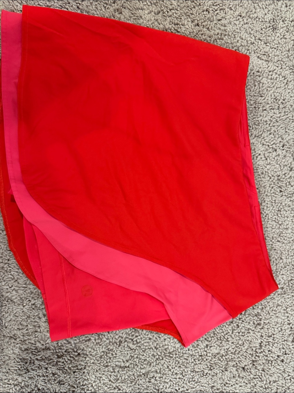 lululemon athletica red and pink skort